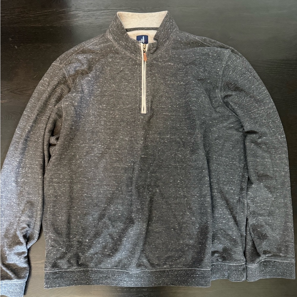 Johnnie O Hanging Out Men's 2XL Gray Quarter-Zip Sweater